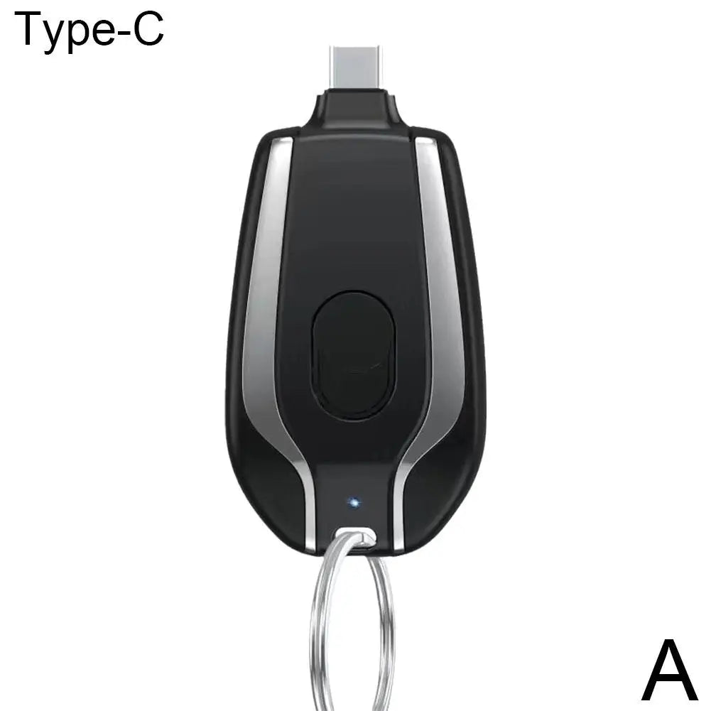TYPE-C 1500mAh Mini Type-C Keychain Smartphone Portable Power Bank For Iphone Android Emergency Charger  Rusoft Innovation
