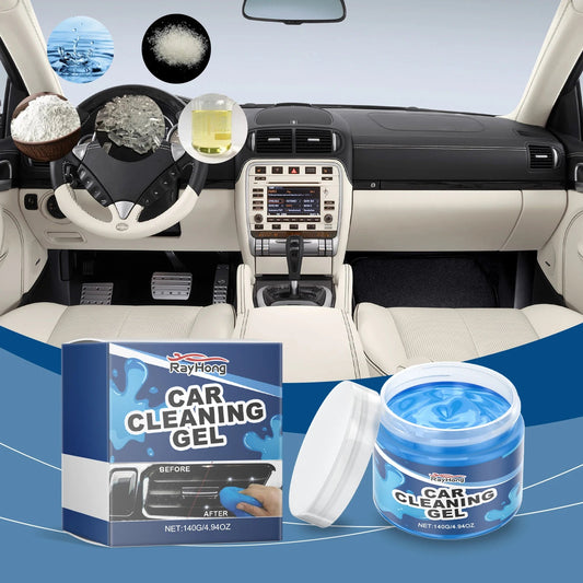 Car Cleaning Gel - Multi-Purpose Soft Adhesive For Air Vents & Interior Crevices, Dust Remover For Vehicle Care (147g)  Rusoft Innovation