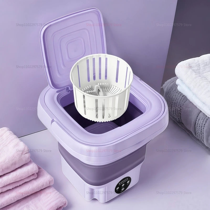 Mini Lavadora Portátil 8L – Ideal para Dormitorios, Viajes y Ropa Delicada  Rusoft Innovation
