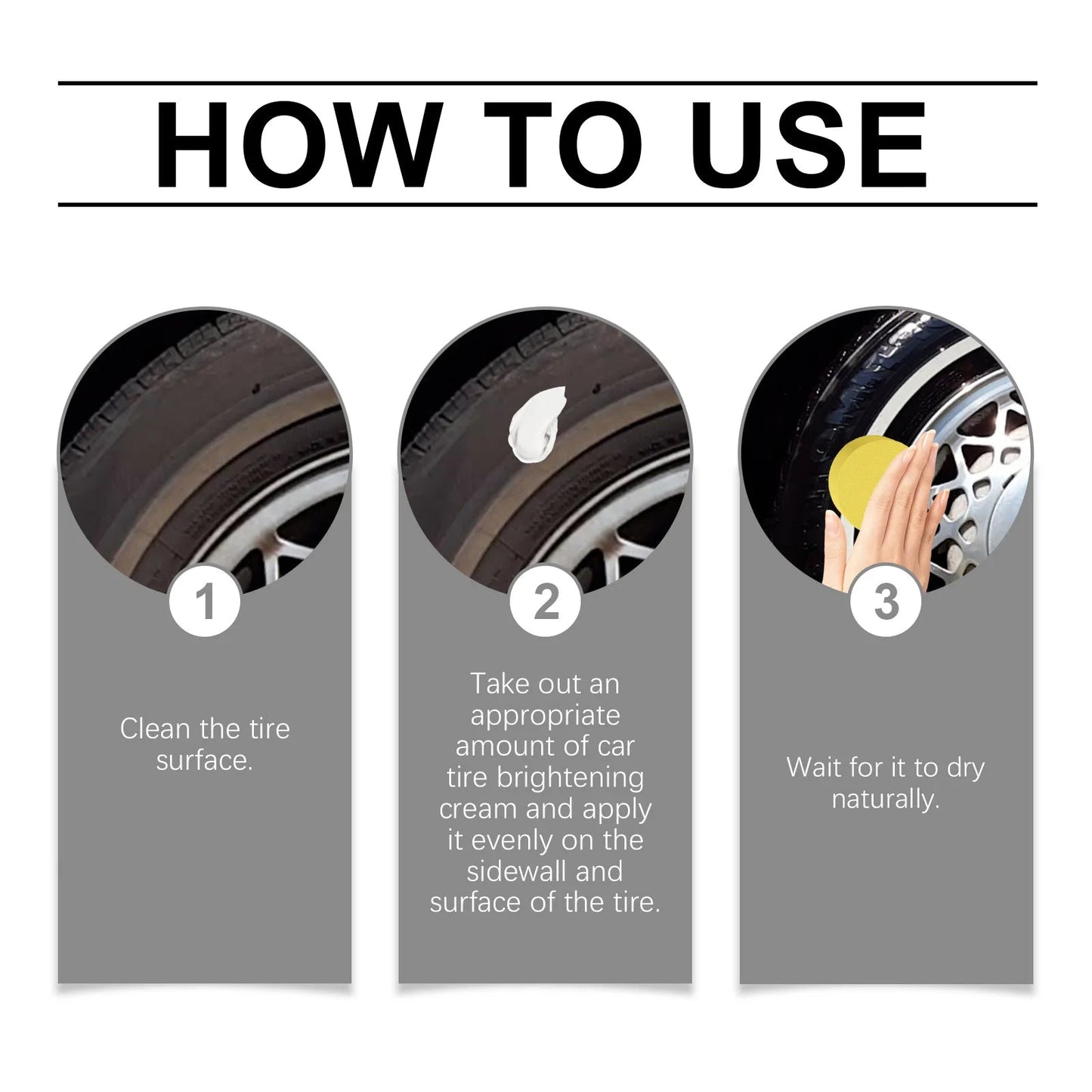 Professional Tire Shine Spray-Car Tire Polish,Uv Protection&Gloss Enhancer For Long-Lasting Shine,Waterless Wash  Rusoft Innovation