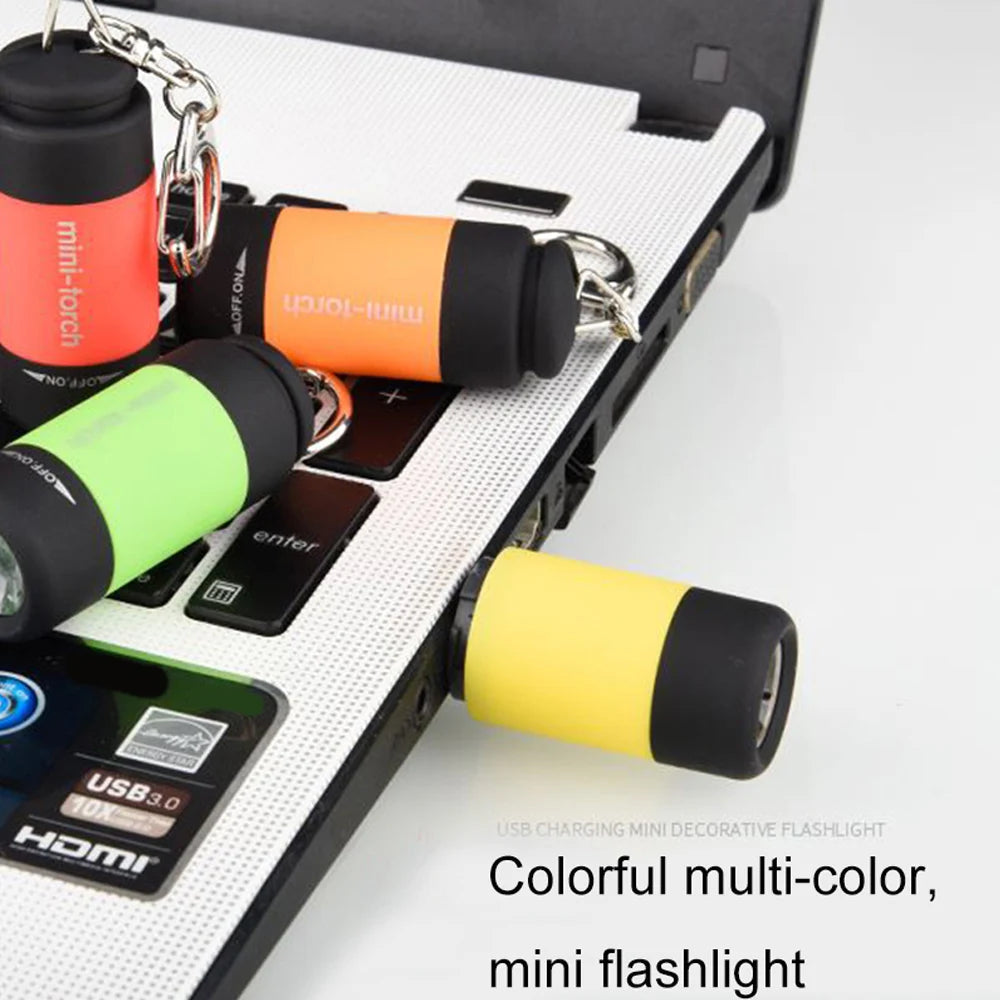 Mini Linterna LED Recargable USB – Llavero Impermeable para Camping y Exterior  Rusoft Innovation