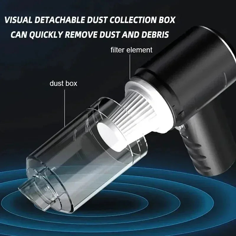 Aspiradora Inalámbrica Portátil 2 en 1 para Coche y Hogar, 120W de Alta Potencia  Rusoft Innovation