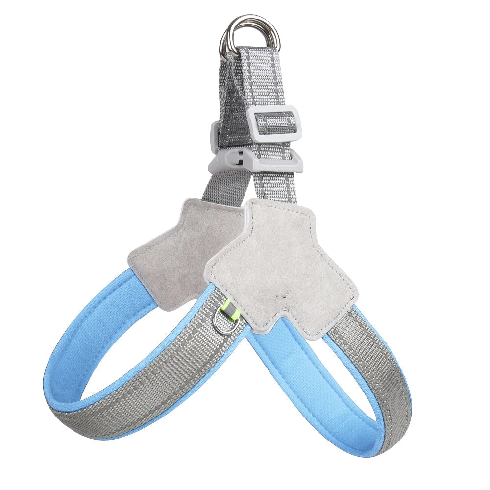 Arnés Reflectante para Perros y Gatos – Antitirones, Ajustable y Cómodo, Ideal para Pug, Chihuahua, Bulldog y Cachorros  Rusoft Innovation