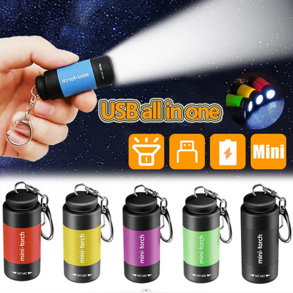 Mini Linterna LED Recargable USB – Llavero Impermeable para Camping y Exterior  Rusoft Innovation