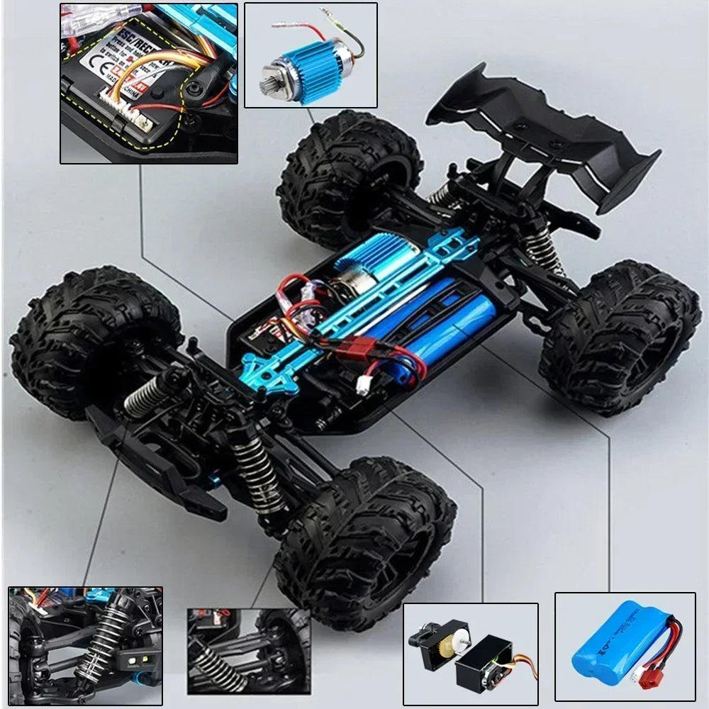 WLtoys Coche RC Escala 1:16 4WD Alta Velocidad 50 km/h – Camión Monstruo Todoterreno a Control Remoto 2.4G para Niños y Adultos  Rusoft Innovation