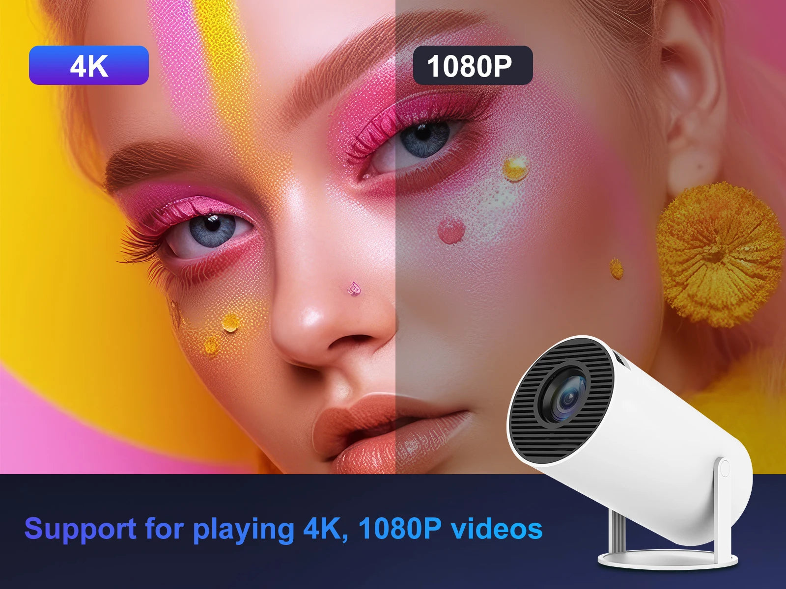 Proyector Magcubic HY300 Pro 200ANSI – Resolución Nativa 720P, WiFi de Doble Banda, Duplicación Inalámbrica de Pantalla, Ideal para Cine en Casa  Rusoft Innovation