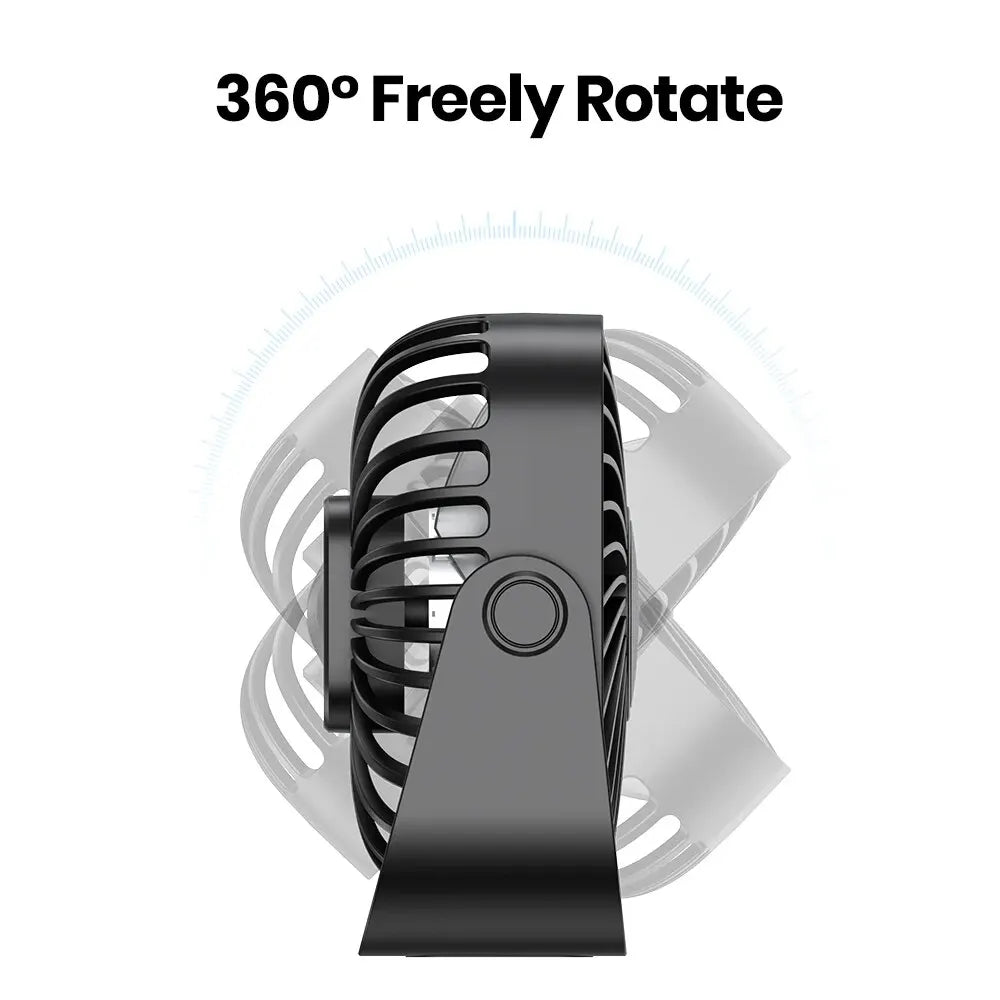 Mini Ventilador USB TOPK 4” – Portátil, Silencioso y Ajustable 360°  Rusoft Innovation