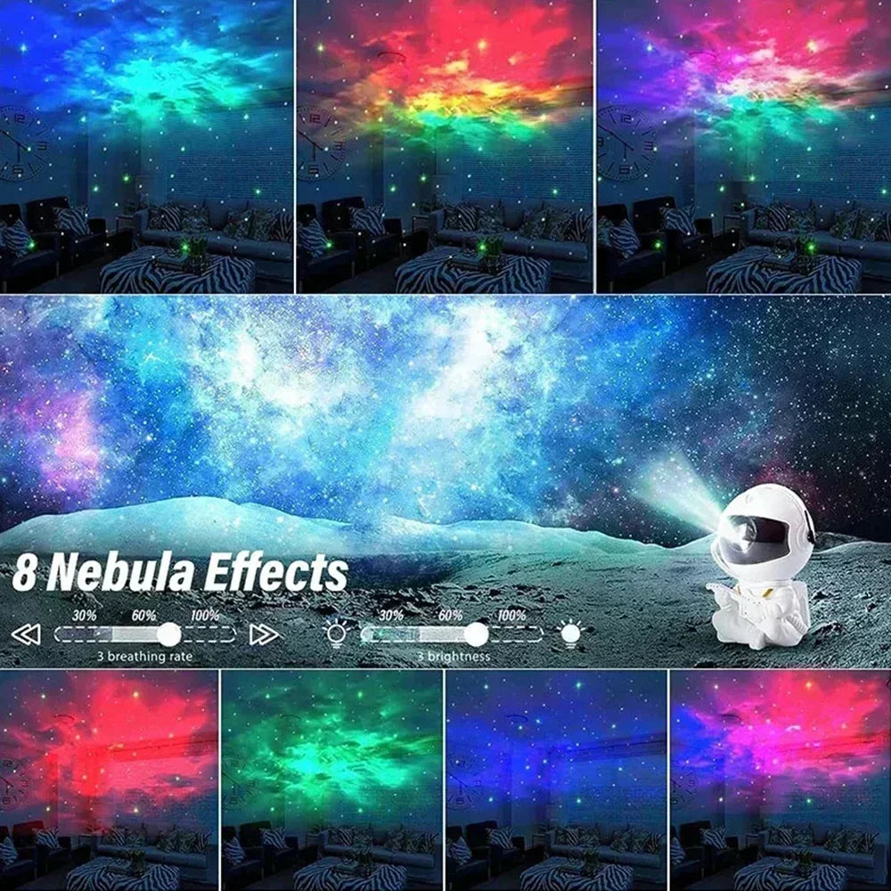Galaxy Star Projector Night Light – Astronaut-Themed LED Starry Sky Lamp for Bedroom, Home Decor & Kids Gift  Rusoft Innovation