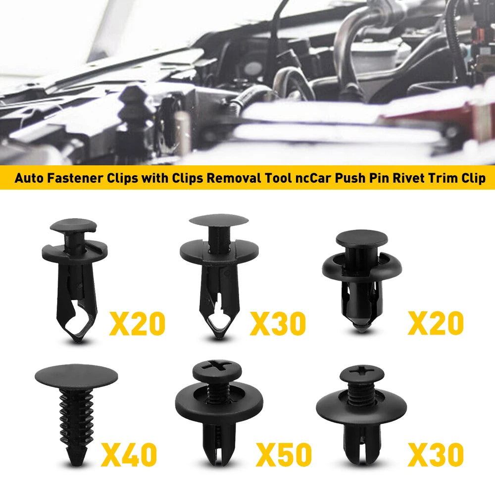 Kit 190 Piezas Clips y Sujetadores para Coche – Parachoques, Guardabarros y Paneles  Rusoft Innovation