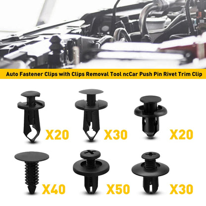 Kit 190 Piezas Clips y Sujetadores para Coche – Parachoques, Guardabarros y Paneles  Rusoft Innovation