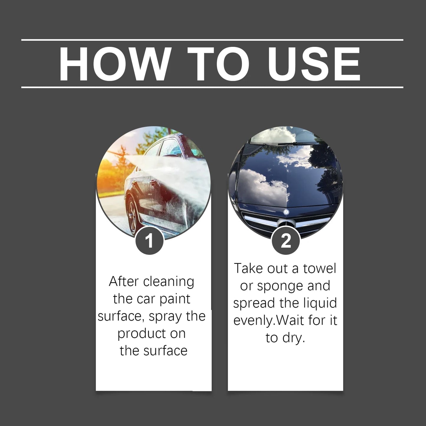 Car Ceramic Coating Spray Kit - Auto Paint Polishing, Scratch Remover, Waterproof Protective Coating  Rusoft Innovation