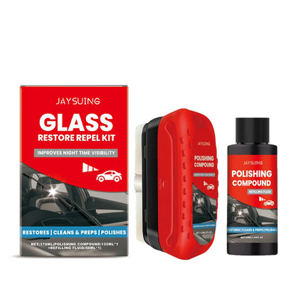 Professional Car Windshield Glass Polishing Kit – Elimina Manchas, Rayones y Marcas de Agua, Restaura Claridad y Protección  Rusoft Innovation