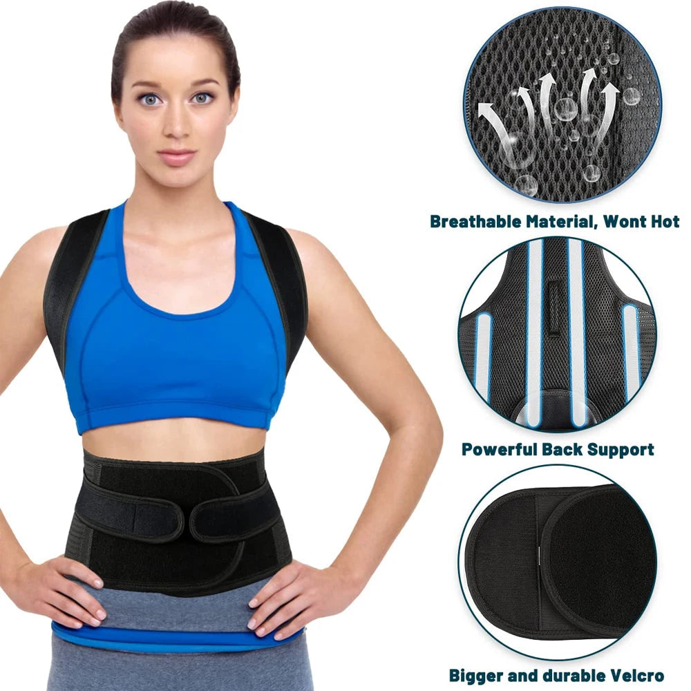 Corrector de Postura Ajustable para Espalda – Enderezador Ergonómico para Hombres y Mujeres, Corrección de Escoliosis y Joroba  Rusoft Innovation