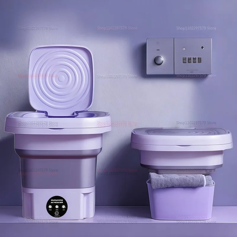 Mini Lavadora Portátil 8L – Ideal para Dormitorios, Viajes y Ropa Delicada  Rusoft Innovation