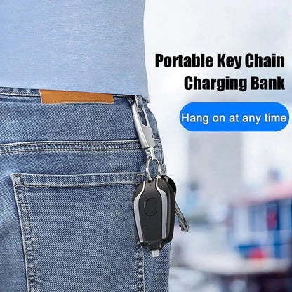 TYPE-C 1500mAh Mini Type-C Keychain Smartphone Portable Power Bank For Iphone Android Emergency Charger  Rusoft Innovation