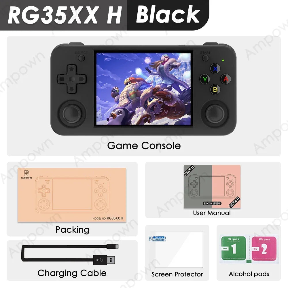 Consola Portátil Retro ANBERNIC RG35XX H – 3.5” IPS, HDMI, Linux, Regalo para Niños y Gamers  Rusoft Innovation