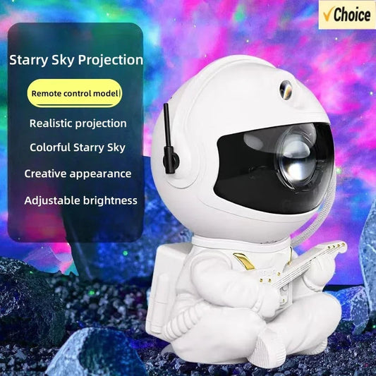Galaxy Star Projector Night Light – Astronaut-Themed LED Starry Sky Lamp for Bedroom, Home Decor & Kids Gift  Rusoft Innovation