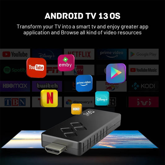 Global Version Android 13 G96 TV Stick 8K HDR Portable Streaming Media 2GB16GB Allwinner H313 Quad Core Multi Language TV Dongle  Rusoft Innovation