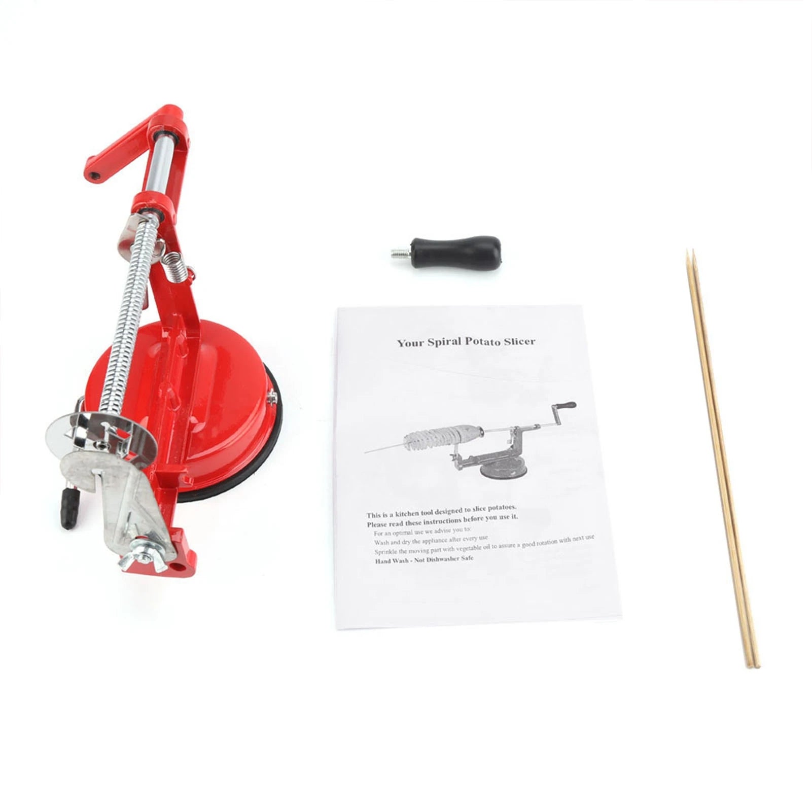 TwistChef® Cortador de Papas Espiral Manual con Base de Succión – Acero Inoxidable
