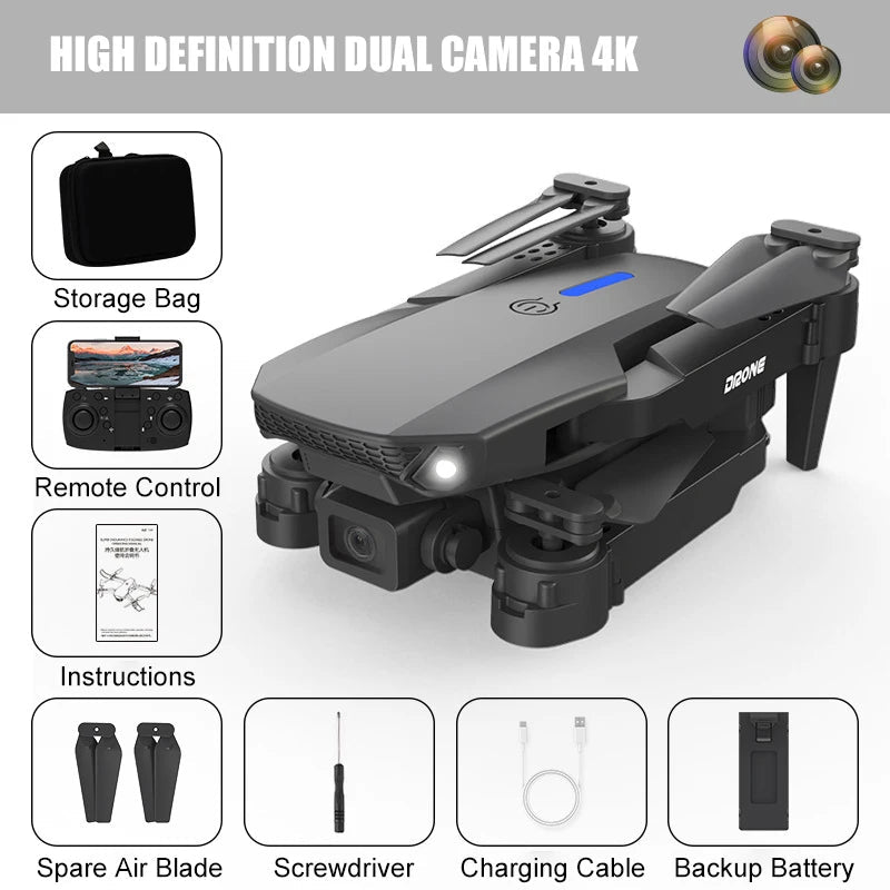 E88/E58 Professional Wide Angle RC Dron HD 4K Camera Mode Foldable Helicopter Aircraft Quadcopter Drone Kid Gift Toys  Rusoft Innovation
