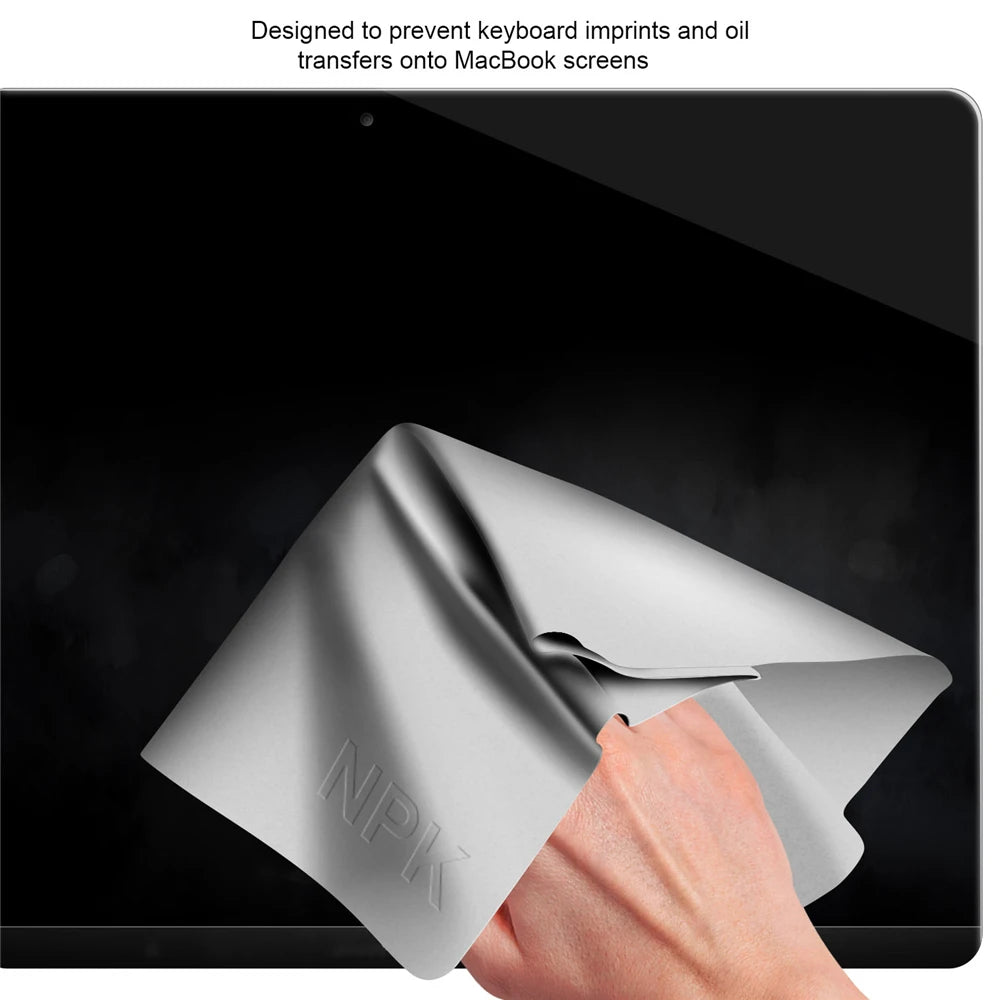 Cubierta Protectora de Microfibra Antipolvo para Teclado y Pantalla de Laptop – Paño de Limpieza Compatible con MacBook Pro 13/15/16 Pulgadas  Rusoft Innovation