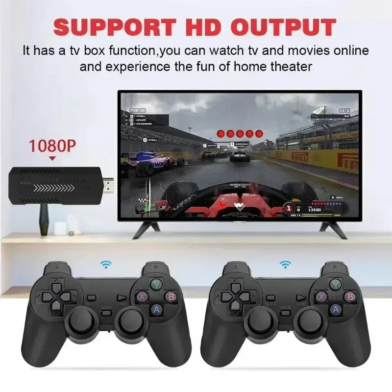 Super Game Box 128GB 4K Android TV Gaming Console with 2 Wireless Controllers – Retro Arcade System for Christmas  Rusoft Innovation