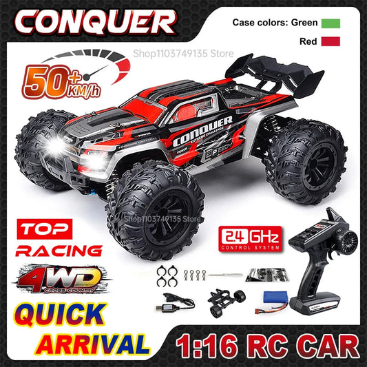 WLtoys Coche RC Escala 1:16 4WD Alta Velocidad 50 km/h – Camión Monstruo Todoterreno a Control Remoto 2.4G para Niños y Adultos  Rusoft Innovation