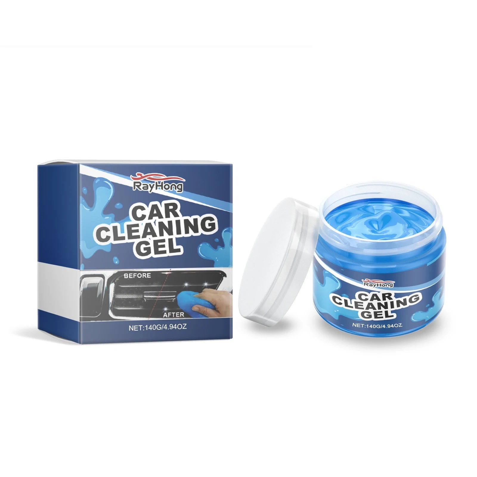Car Cleaning Gel - Multi-Purpose Soft Adhesive For Air Vents & Interior Crevices, Dust Remover For Vehicle Care (147g)  Rusoft Innovation