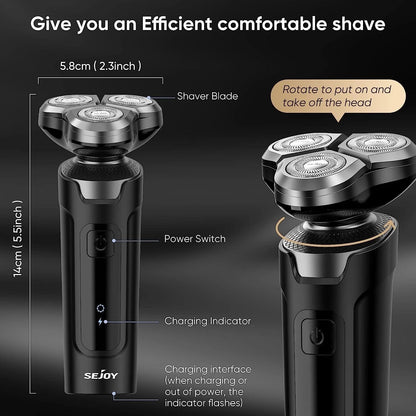 SEJOY Kit de Aseo Masculino 4 en 1 – Recortadora de Barba Eléctrica, Cortapelos, Afeitadora Inalámbrica y Recortador de Nariz Recargable  Rusoft Innovation
