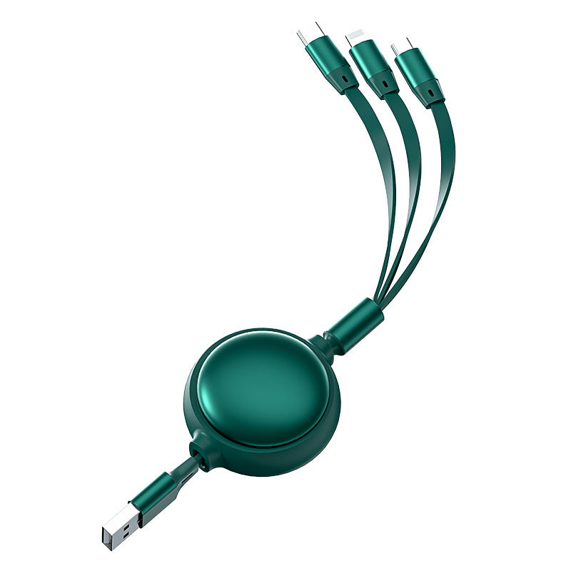 3 In1 USB Cable Micro USB Type C Cable 3 In 1 2.4A Retractable USB C Charging Cable Rusoft Innovation