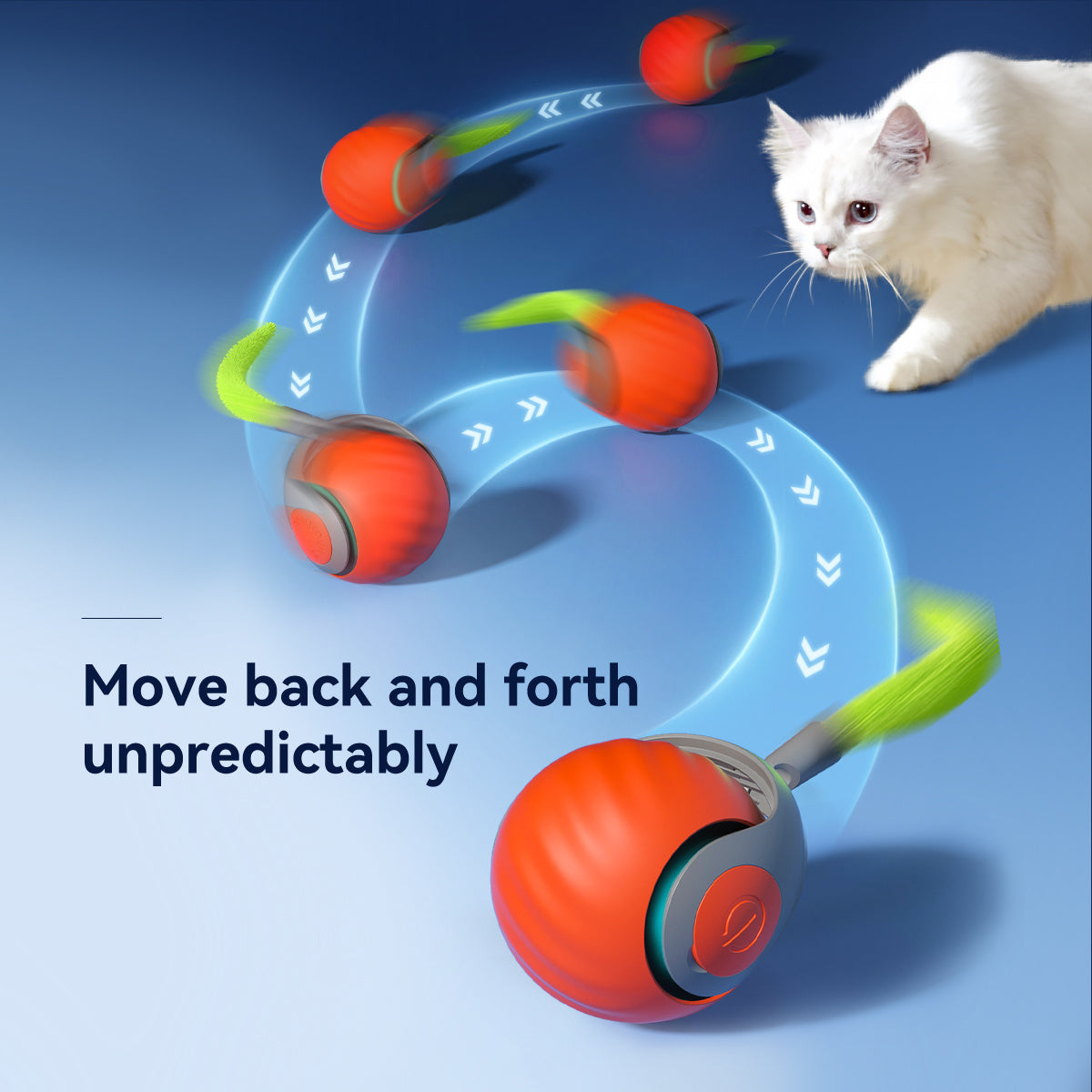 2025 Smart Interactive Cat Ball,Type-C Rechargeable Interactive Cats Toy,Automatic Cat Teaser Toy,Pet Supplies,New Year Gift Rusoft Innovation