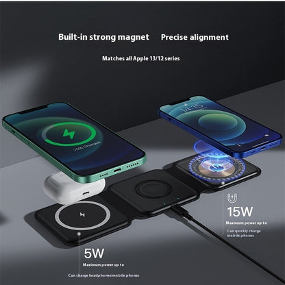 3 In 1 Magnetic Wireless Charging Folding Mobile Phone Holder Rusoft Innovation