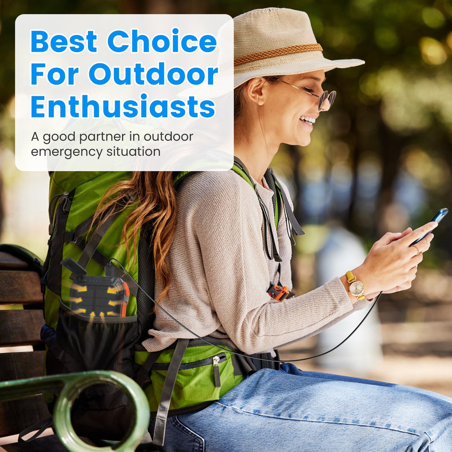 Cargador Solar 49800mAh – Power Bank con 4 Cables, 15W Wireless y 22.5W Fast Charging Rusoft Innovation