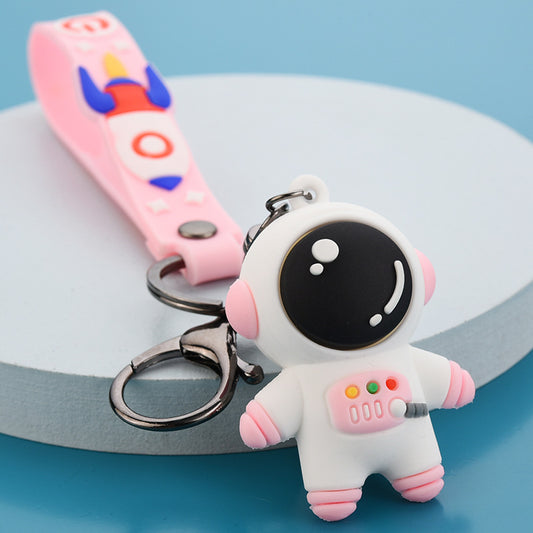 Dropshipping Cartoon Soft Glue Astronaut Keychain Spaceman Rusoft Innovation