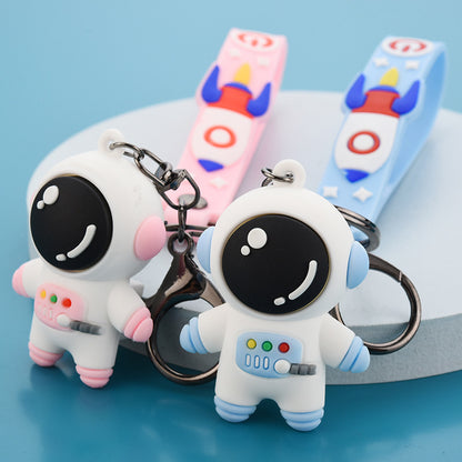 Dropshipping Cartoon Soft Glue Astronaut Keychain Spaceman Rusoft Innovation