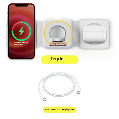 3 In 1 Magnetic Wireless Charging Folding Mobile Phone Holder Rusoft Innovation