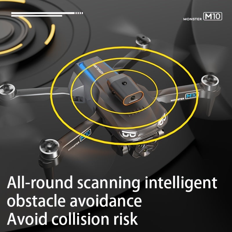 M10 Drone With Screen Control, Brushless Remote Control, Foldable Optical Flow Positioning  Toy Rusoft Innovation