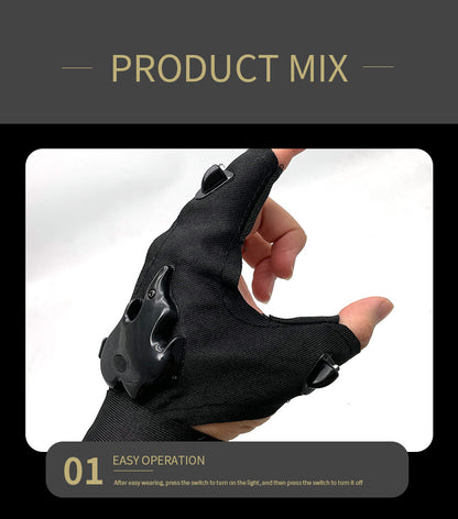 Led Light Charging Fishing Gloves High Elastic Non-slip Rusoft Innovation