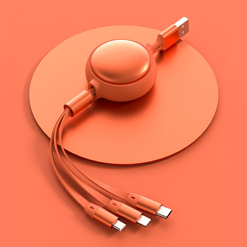 Cable Retráctil 3 en 1 – USB-C, Micro USB y Lightning, Carga Rápida 2.4A, Universal y Portátil para Smartphone, Tablet y Más Rusoft Innovation