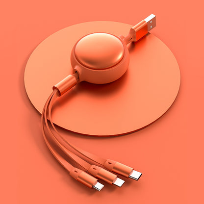 Cable Retráctil 3 en 1 – USB-C, Micro USB y Lightning, Carga Rápida 2.4A, Universal y Portátil para Smartphone, Tablet y Más Rusoft Innovation