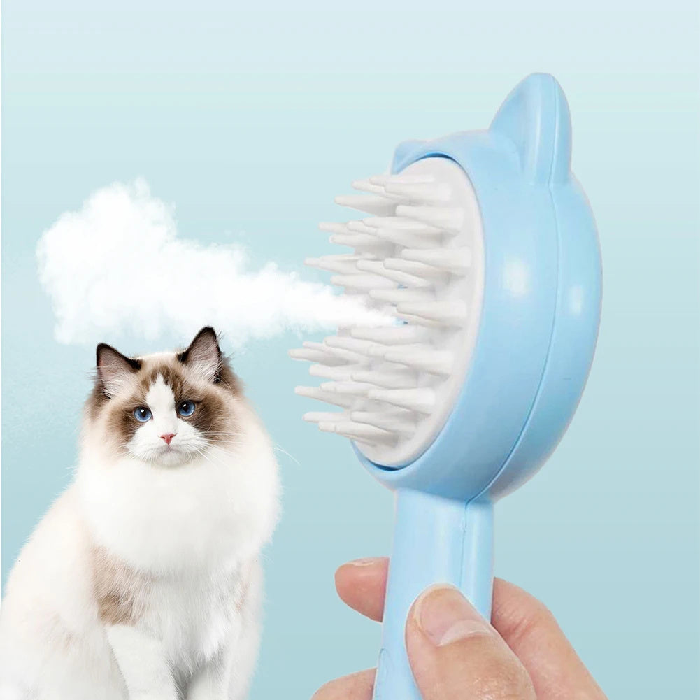 Cepillo Multifuncional para Mascotas – Autolimpiante, Recargable y con Niebla para Perros y Gatos Rusoft Innovation