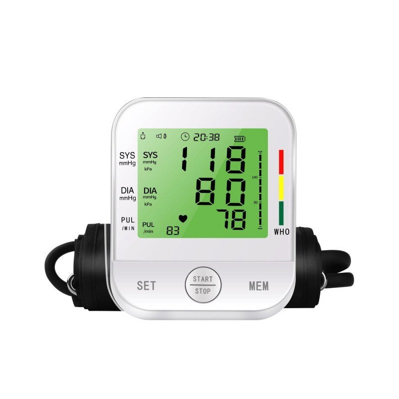 Home Arm Blood Pressure Monitor With Large Arm Cuff, Voice Announcement, Three-color Backlight And Large Display Rusoft Innovation