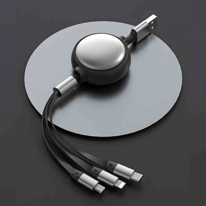 Cable Retráctil 3 en 1 – USB-C, Micro USB y Lightning, Carga Rápida 2.4A, Universal y Portátil para Smartphone, Tablet y Más Rusoft Innovation