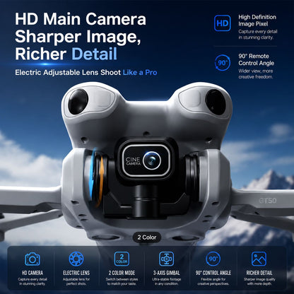 GT50 4K AI Camera Drone with HD Screen Controller Rusoft Innovation