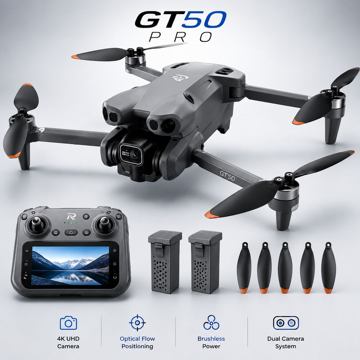 GT50 4K AI Camera Drone with HD Screen Controller Rusoft Innovation